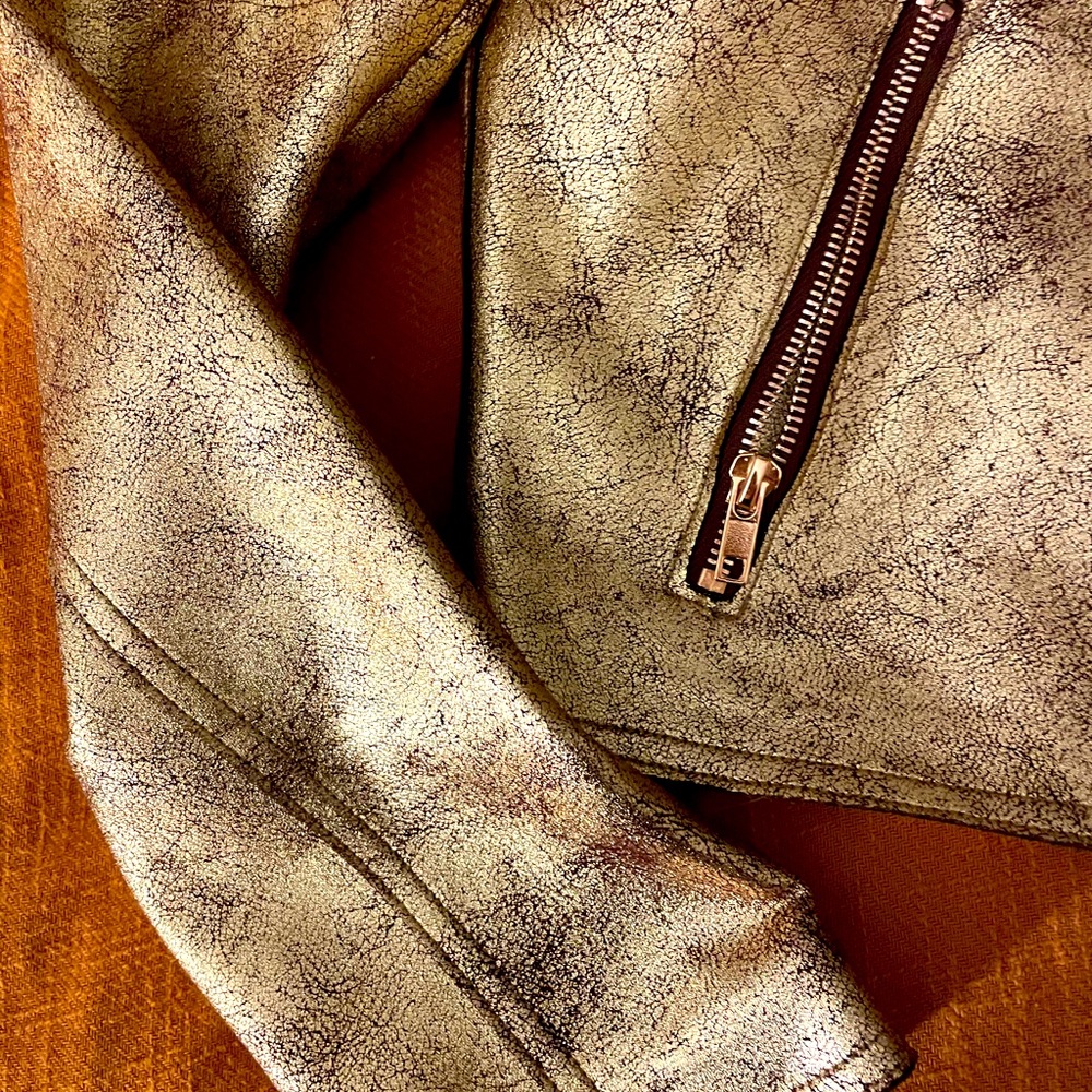 Anthro copper moto jacket